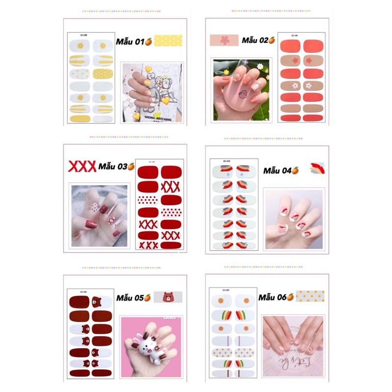 Bộ Dán Móng Tay Nail Sticker Gồm 14 Móng - Không Thấm Nước Có Độ Đàn Hồi Tốt