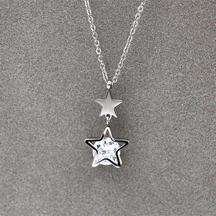 Dây chuyền nữ titan thời trang mặt hình ngôi sao thép không gỉ trangsucpt có 3 màu sắc DCNUT81