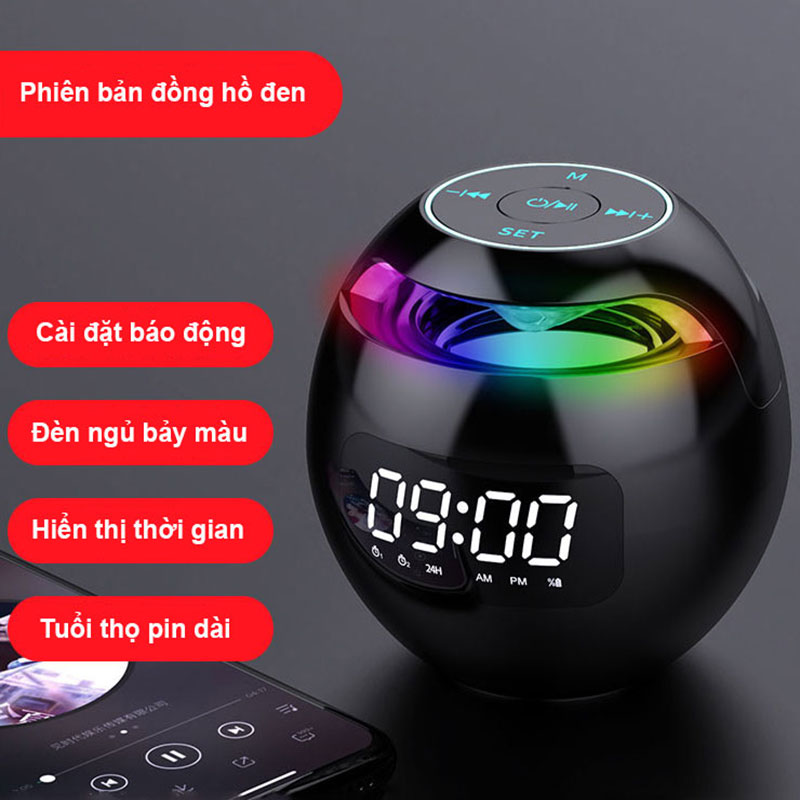 Loa Bluetooth DKB G90 ,Loa Mini Cầm Tay, Âm Thanh Trầm Bay Bổng, Bluetooth 5.0, Có Led RGB, Đồng Hồ Hẹn Giờ, Đài FM, Khe Cắm Thẻ Nhớ - Hàng Chính Hãng