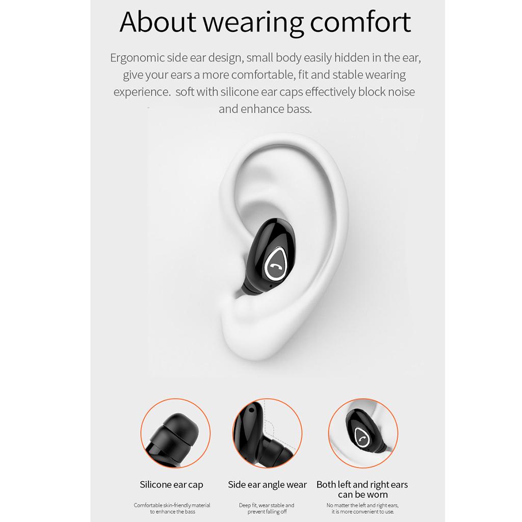 YX01 Không Dây Tai Nghe Bluetooth 4.1 Mini Nhỏ Stereo Tai Nghe Nhét Tai