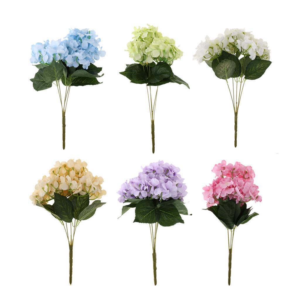 Artificial Silk Hydrangea Flower Bouquet Home Garden Table Decor