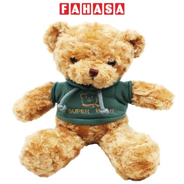 Thú Bông Gấu Teddy Nâu Nhạt 40 cm - ZooZoo 40240 - Mặc Áo Hoodie Super Bear