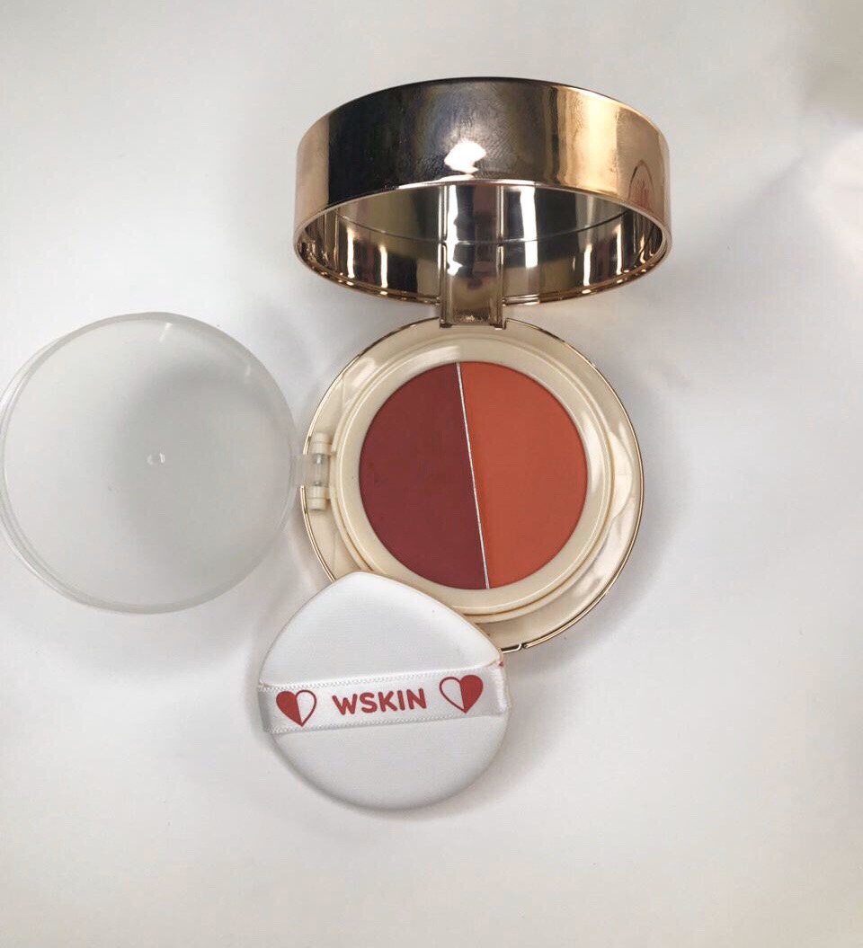 Phấn Nước Đa Nhiệm Kèm Son Má WSKIN Lip &amp; Cheek Dual Cushion