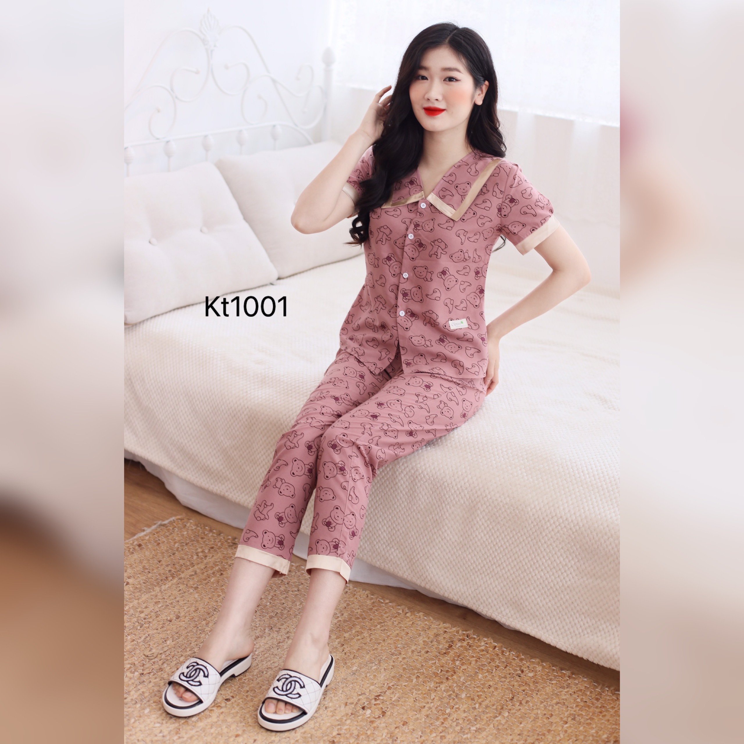 [Sale] Quần áo mặc nhà, Đồ bộ sau sinh hình ngộ nghĩnh thấm hút mồ hôi đẹp