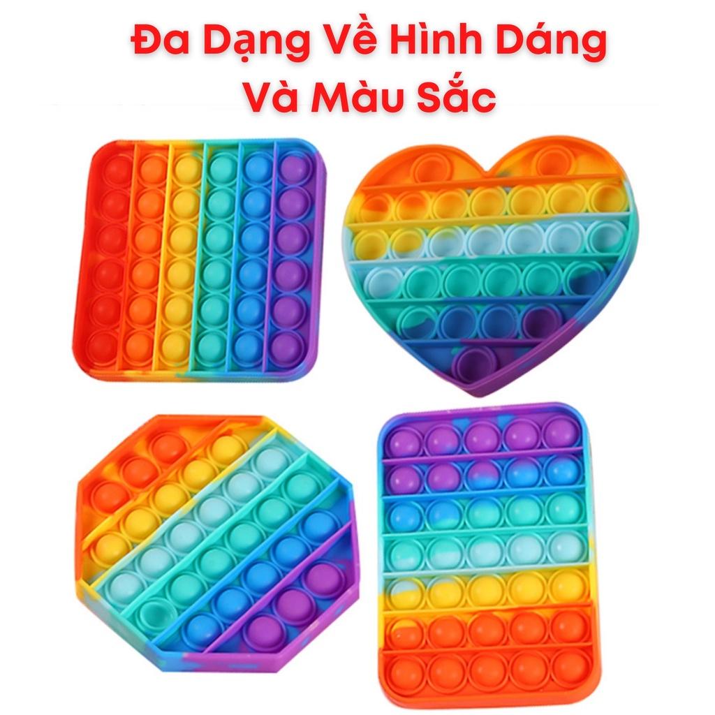 Đồ chơi bóp bong bóng giảm căng thẳng giảm stress cho bé đồ chơi Pop It Fidget dạng bong bóng thư giãn mẹ vè bé