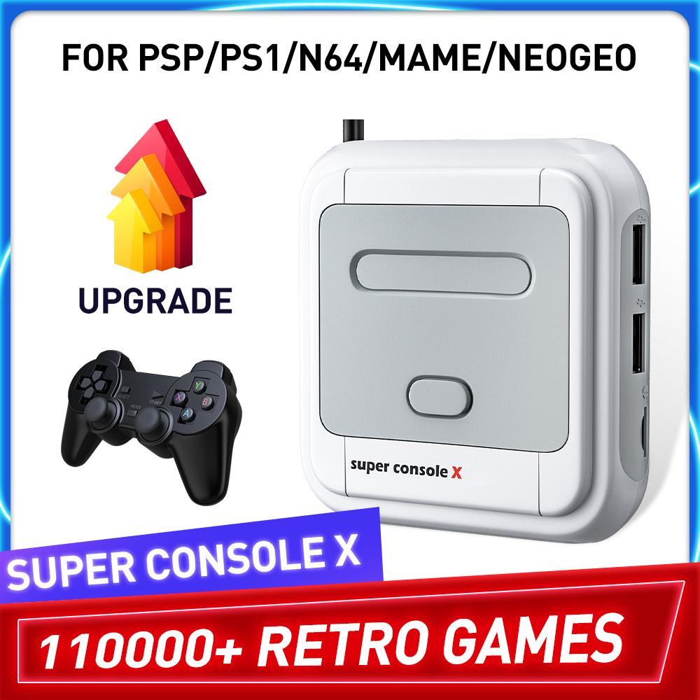 Retro Gaming Console Super Console X với 110000 Trò chơi retro cho PSP/PS1/DC/MAME Multi-Player Game Console Console tối đa đến 256G