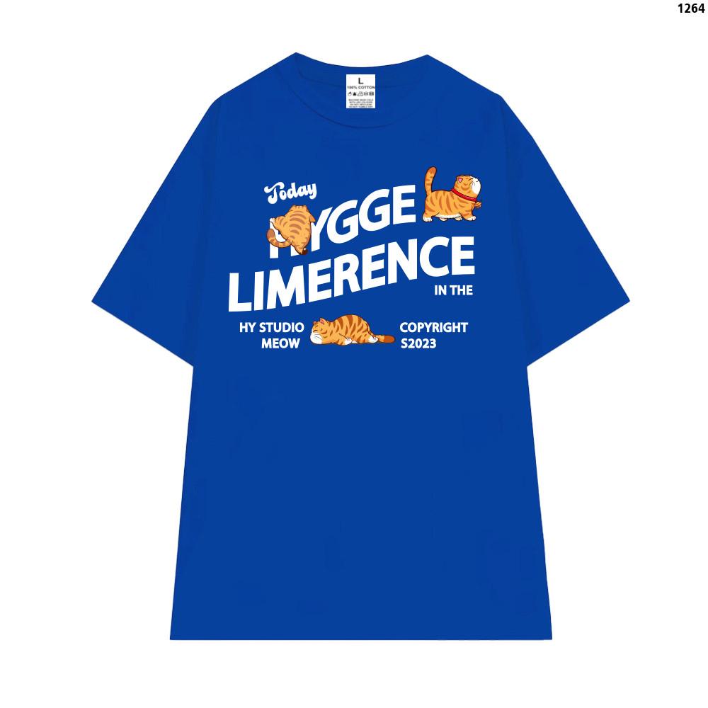 Cao cấp - Áo thun tay lỡ unisex nam nữ oversize in chữ Hygge Limerence