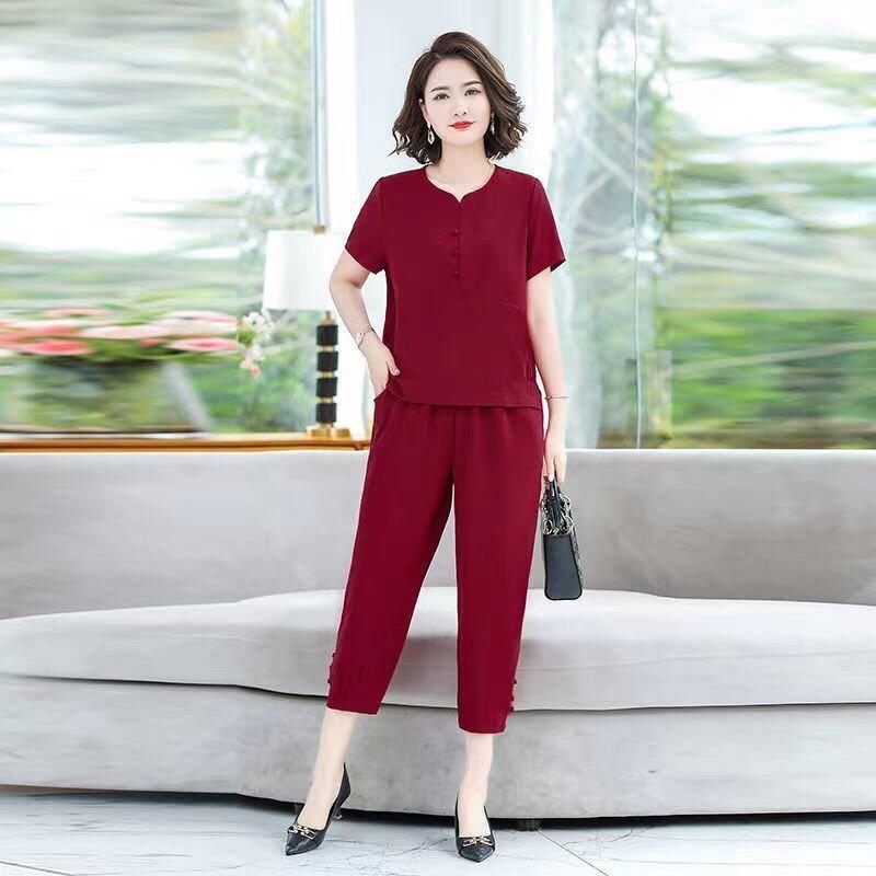 Đồ bộ trung niên nữ mặc nhà, quần áo trung niên cho mẹ, chất liệu mềm mát, thấm hút mồ hôi cực tốt, CÓ SIZE LỚN