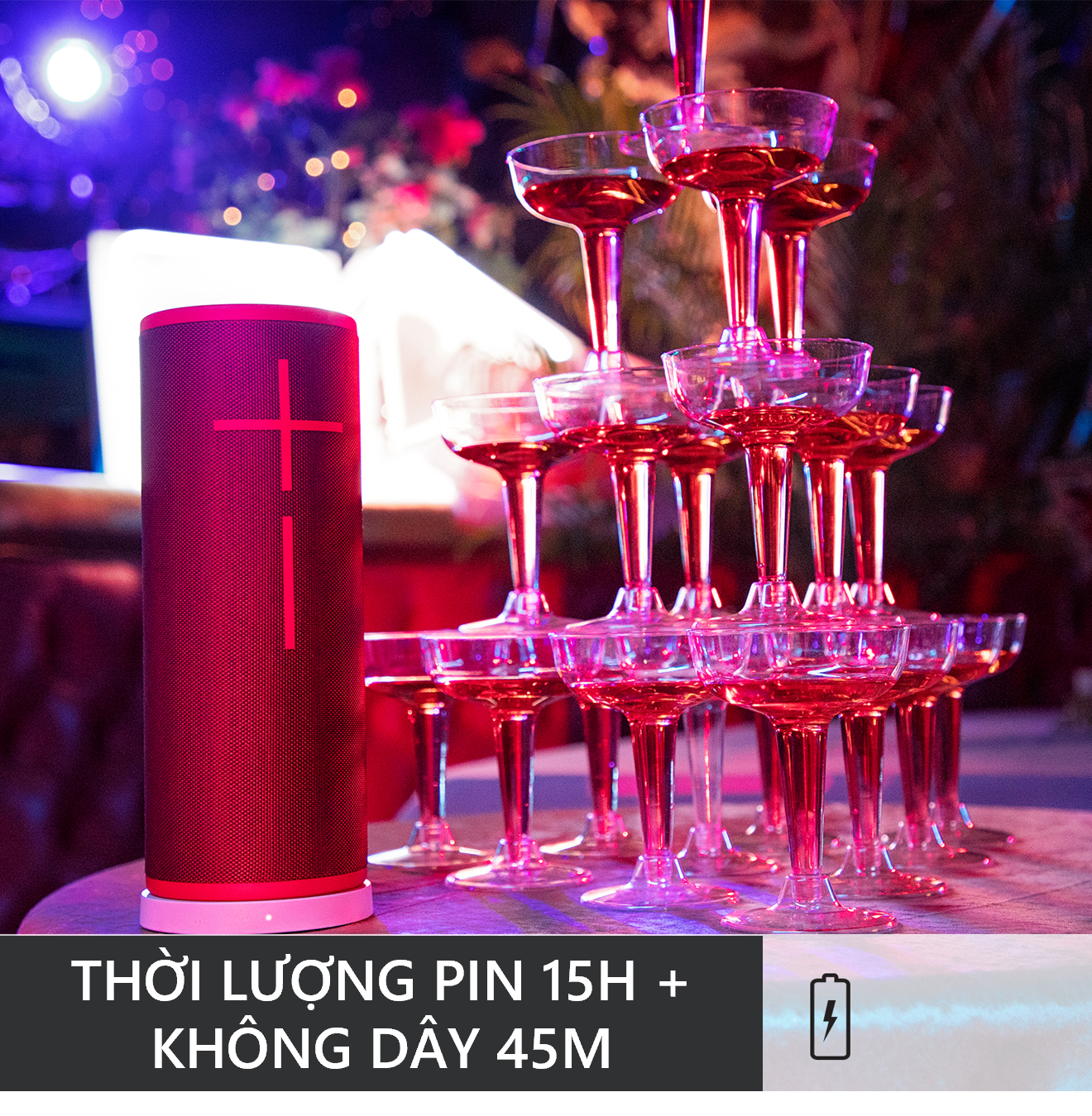 Loa di động Bluetooth Ultimate Ears BOOM 3 - âm thanh sống động 360 độ, kháng nước và bụi IP67, không dây 45m - Hàng chính hãng