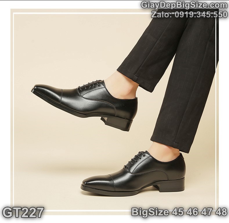 Giày da công sở, giày tây cỡ lớn 45 46 47 48 cho nam cao to chân ú bè. Big size leather shoes for wide feet