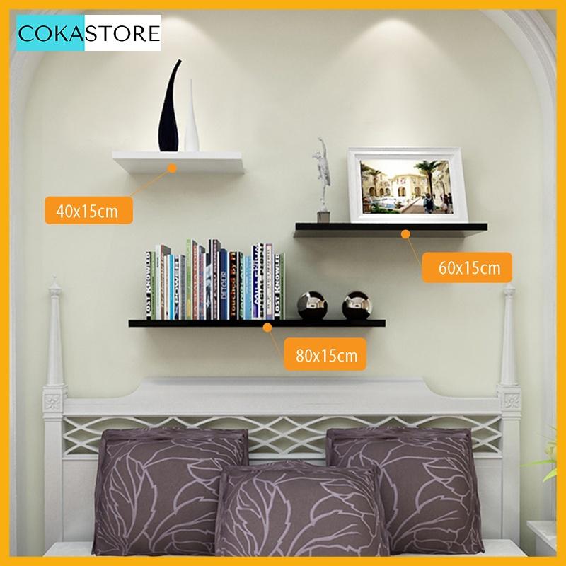 Kệ Gỗ Trang Trí Treo Tường 1 Thanh 80cm Đến 120cm Kết Âm Tường Màu Sắc Đa Dạng