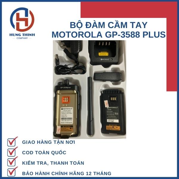 Bộ đàm Motorola GP 3588 Plus(Đen) - Công suất lớn 12W - Hàng chính hãng