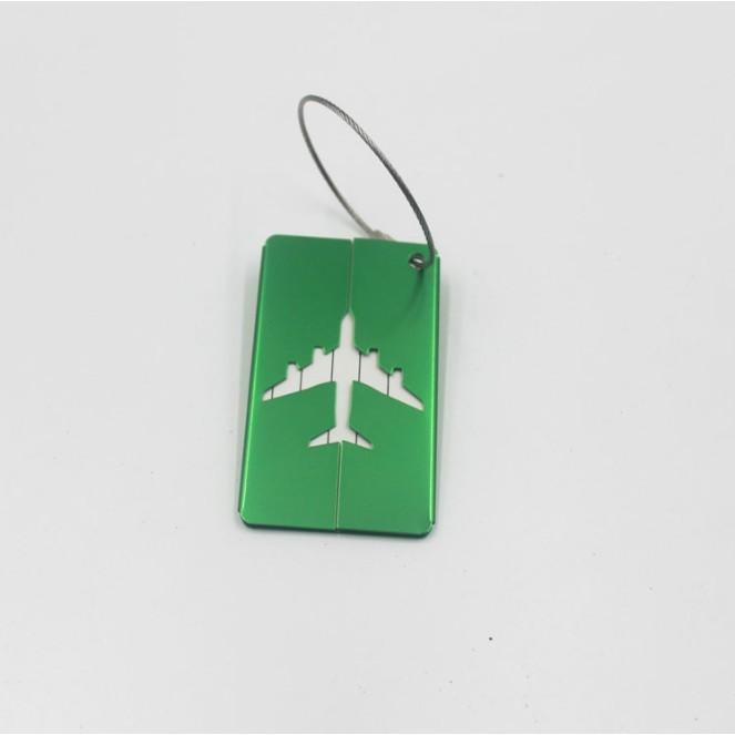 Tag gắn hành lý bằng nhôm khoét hình máy bay thích hợp làm quà tặng du lịch