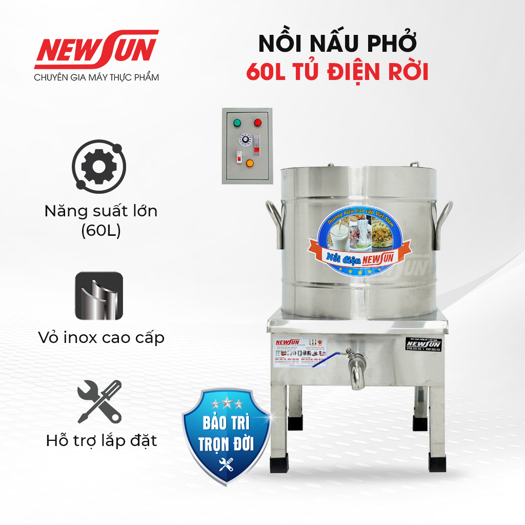 Nồi Nấu Phở Tủ Điện Rời 60L - Hàng chính hãng