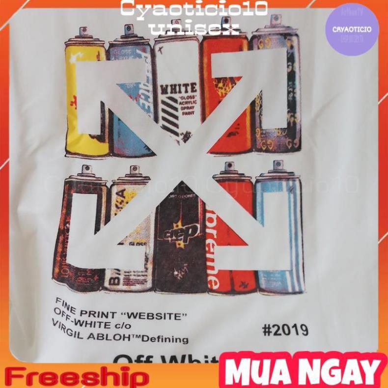 Áo tay lửng Off White Offwhite bình xịt unisex