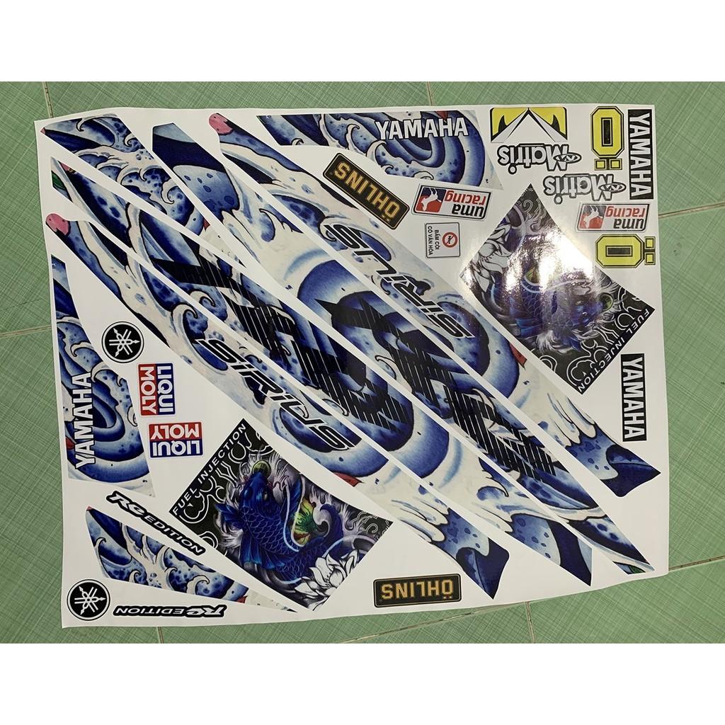 Tem sirius fi trắng xanh cá chép