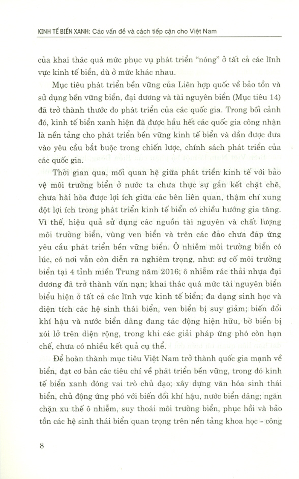 Kinh Tế Biển Xanh Các Vấn Đề Và Cách Tiếp Cận Cho Việt Nam (Sách tham khảo)