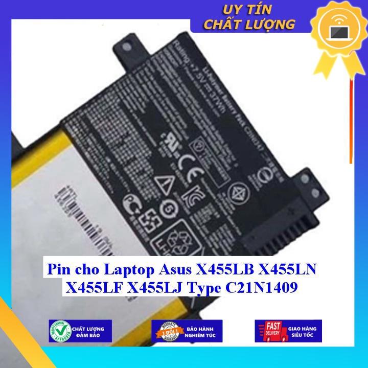 Pin cho Laptop Asus X455LB X455LN X455LF X455LJ Type C21N1409 - Hàng Nhập Khẩu New Seal