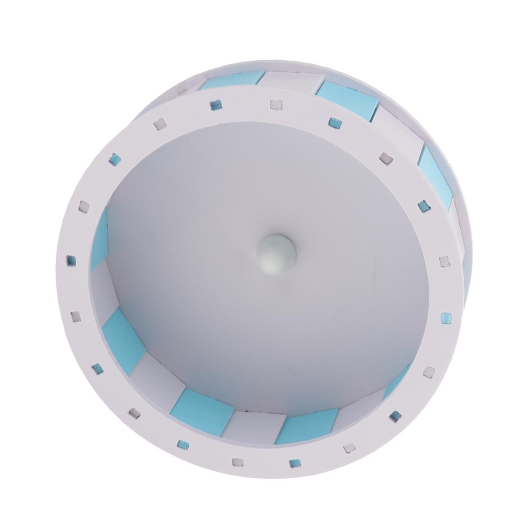 Hamster Silent Exercise Wheel Jogging Running Toy For Guinea Pig Blue White