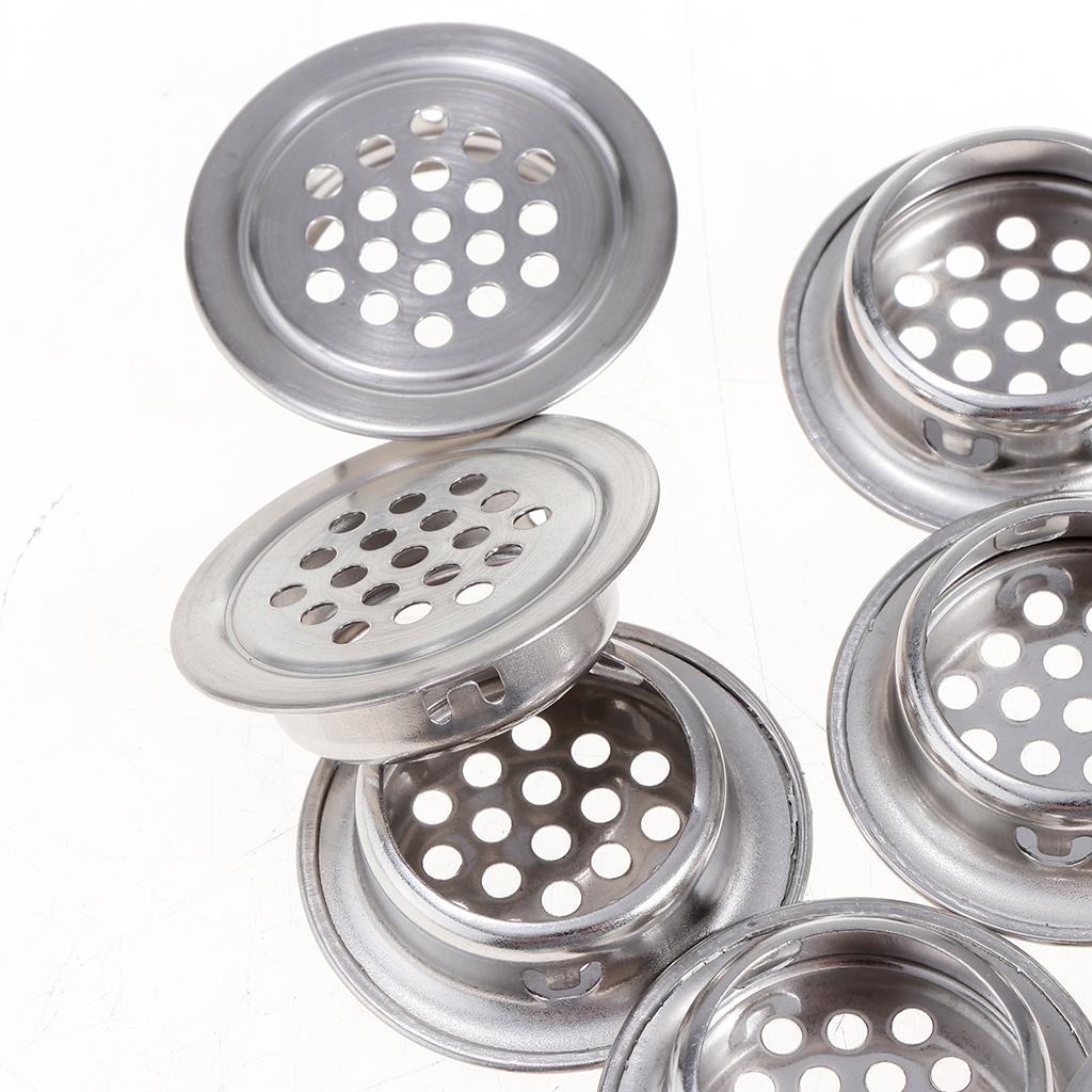 10Pcs Stainless Steel Air Vent Louver Round Cabine Hole Air Vent Cover