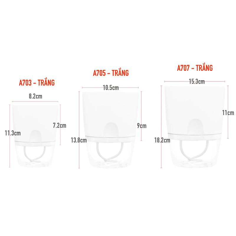 Chậu trồng cây thông minh A7. Có chức năng tự tưới nước cho cây