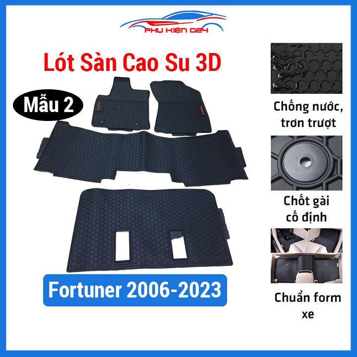 Lót sàn cao su Fortuner 7 chỗ mẫu 2 2007-2008-2009-2010-2011-2012-2013-2014-2015-2016-2017-2018-2019-2020-2021-2022-2023