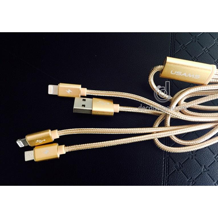 hot Dây sạc bọc vải dù dài 2m-3m dành cho IP,Sámung- Hỗ trợ sạc nhanh cực chất