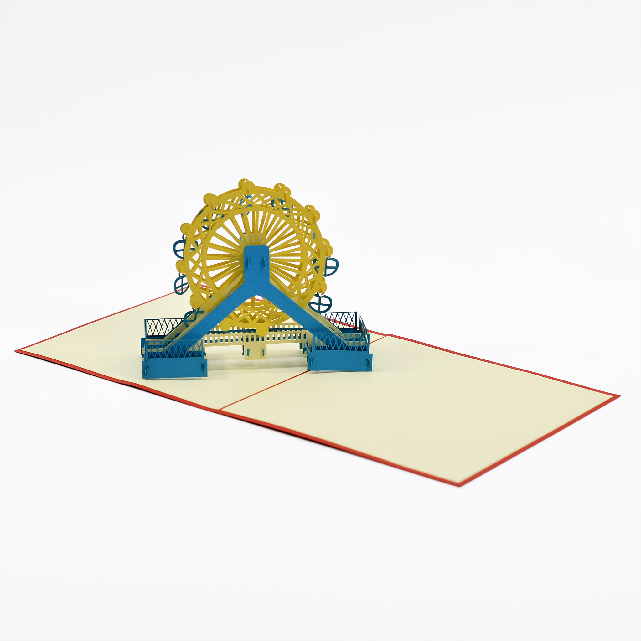 Thiệp nổi 3D vòng quay mặt trời, 3D pop-up card - phù hợp làm quà tặng các dịp lễ, sinh nhật, size 15x15cm FB047