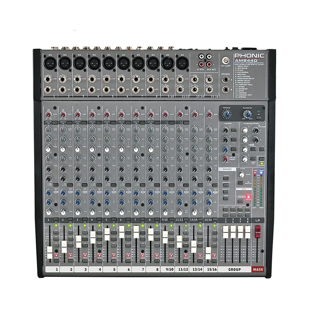Mixer 12 kênh PHONIC AM844D – Hàng Chính Hãng