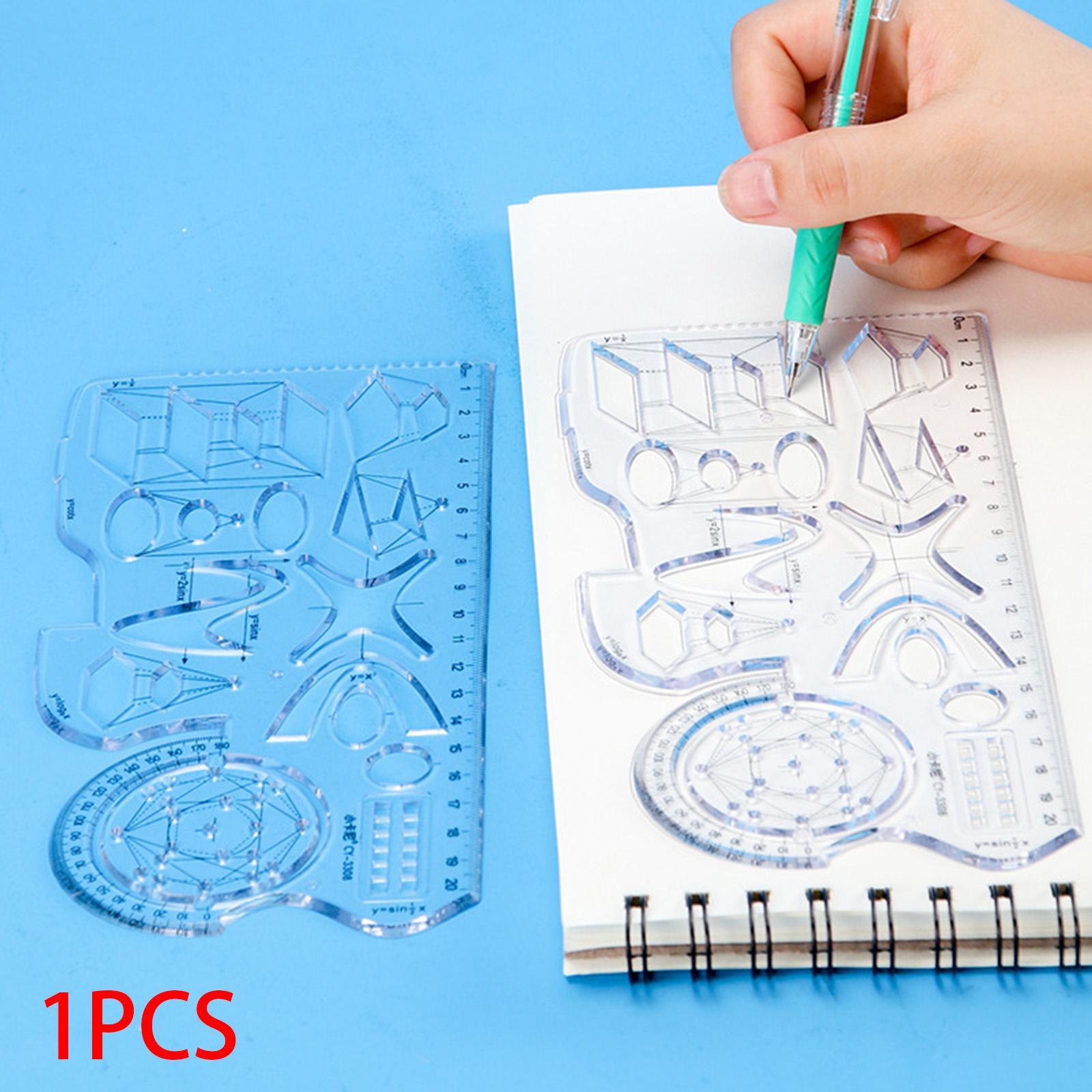 Multifunctional Geometric Ruler Drawing Measuring Tool Artist Office Tailor