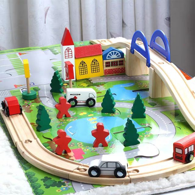 Đồ Chơi Gỗ Cho Bé Giáo Dục Thông Minh Tina Mô Hình Lắp Ráp Cầu Đường Trí Tuệ Cho Bé Thỏa Sức Sáng Tạo Và Thích Thú