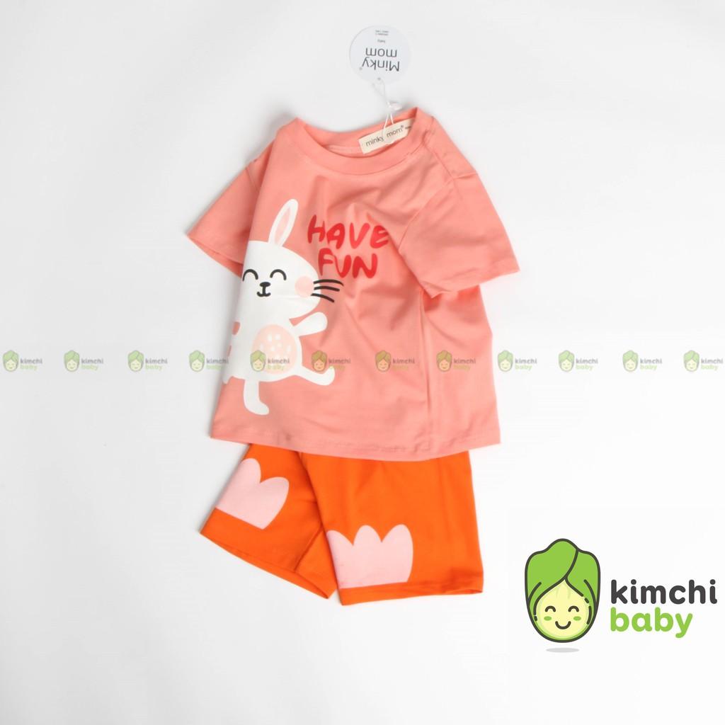 Đồ Bộ Bé Trai, Bé Gái Minky Mom Vải Cotton 100% Họa Tiết Khủng Long Động Vật, Bộ Cộc Tay Cho Bé Quần Áo Trẻ Em MKM2129