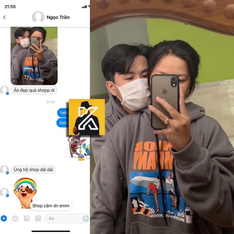 Áo Hoodie Forrm Rộng Xám Đen COMPANY Ulzzang , phong cách thời trang, style HÀN QUỐC