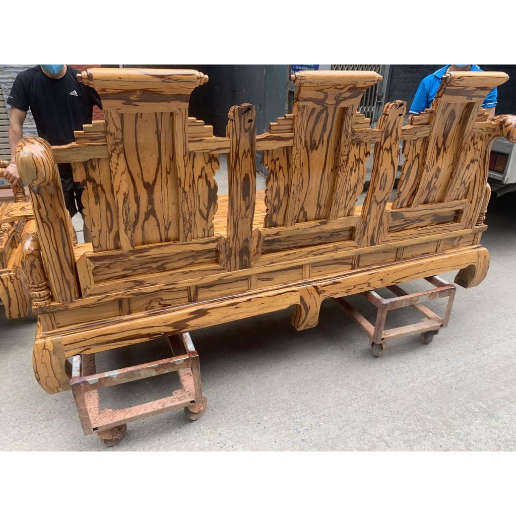 Bộ bàn ghế giả cổ tần thủy hoàng gỗ mun da báo