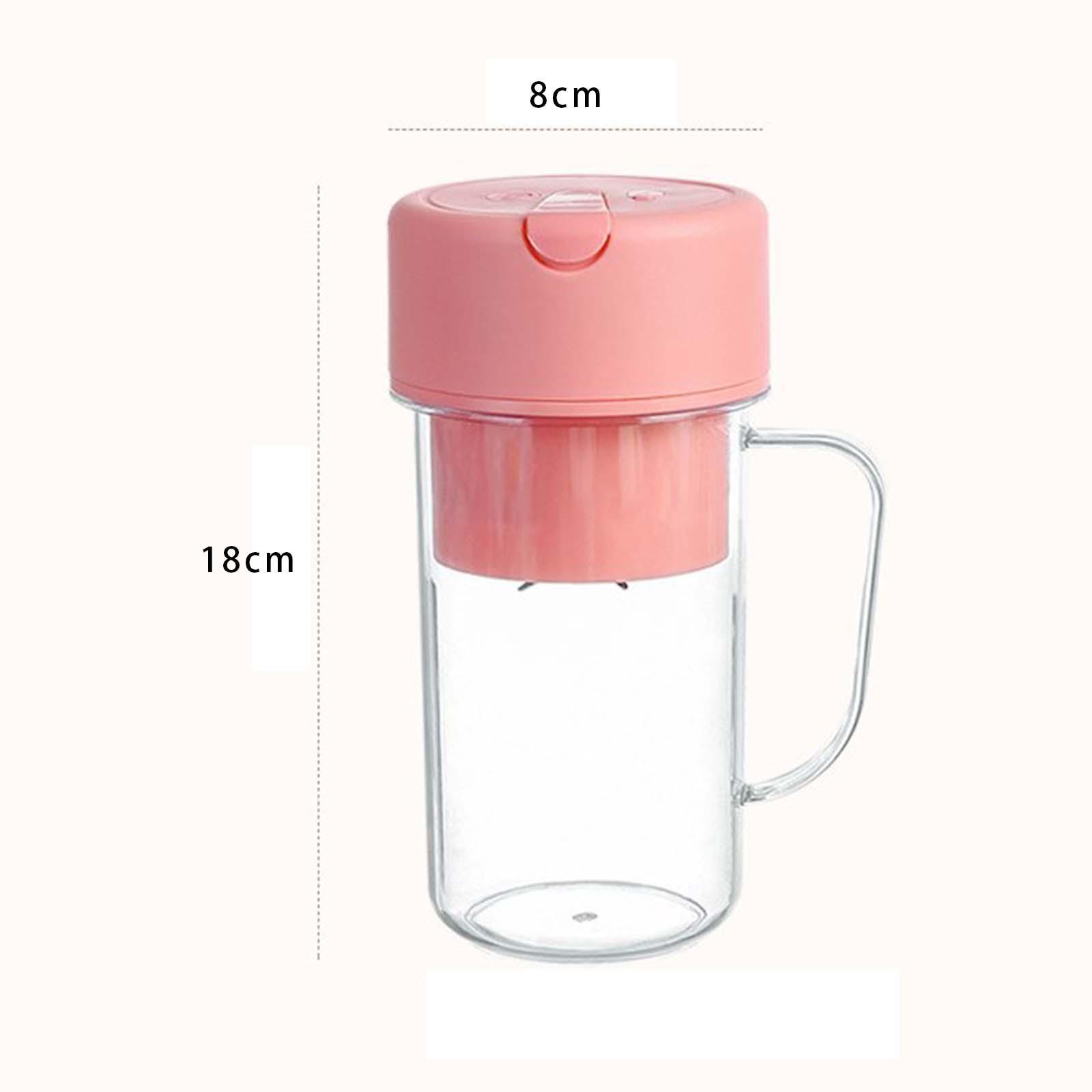 Small Electric Juicer Cup 14oz Fresh Juice Blender for Picnic Sports Camping