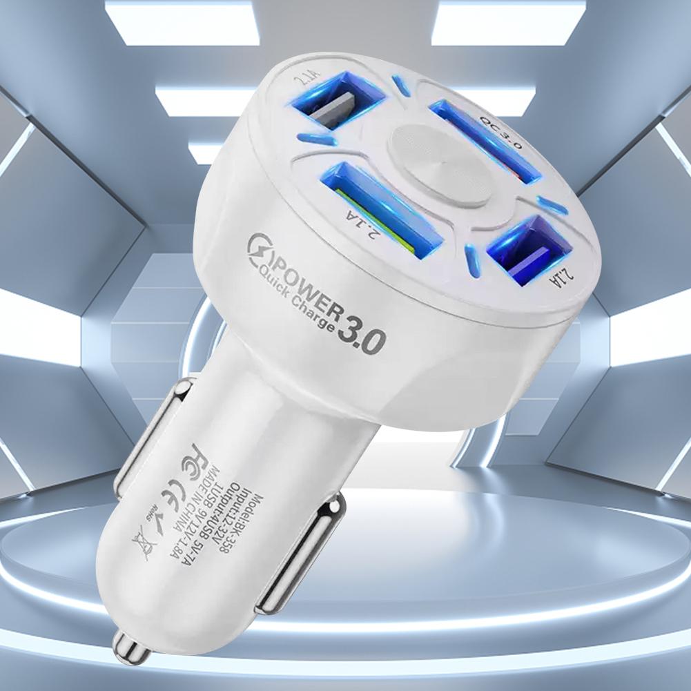 Bộ sạc điện thoại 4 Port Car Charge Quick Charge 35W Bộ chuyển đổi xe hơi nhanh Sạc nhanh