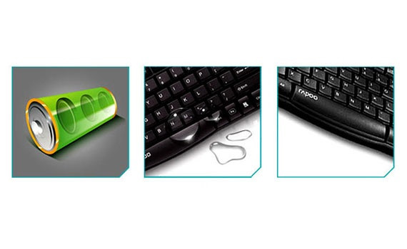 Bộ bàn phím và chuột Rapoo X1800 màu đen tuổi thọ pin dùng lâu