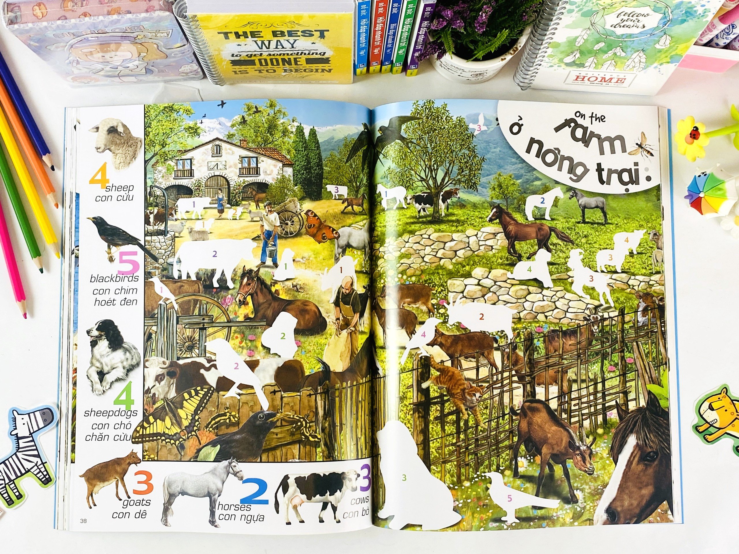 Sách - Bóc Dán Sticker Thông Minh 1000 Động Vật - Tìm Và Dán (Song Ngữ Anh Việt) - ndbooks