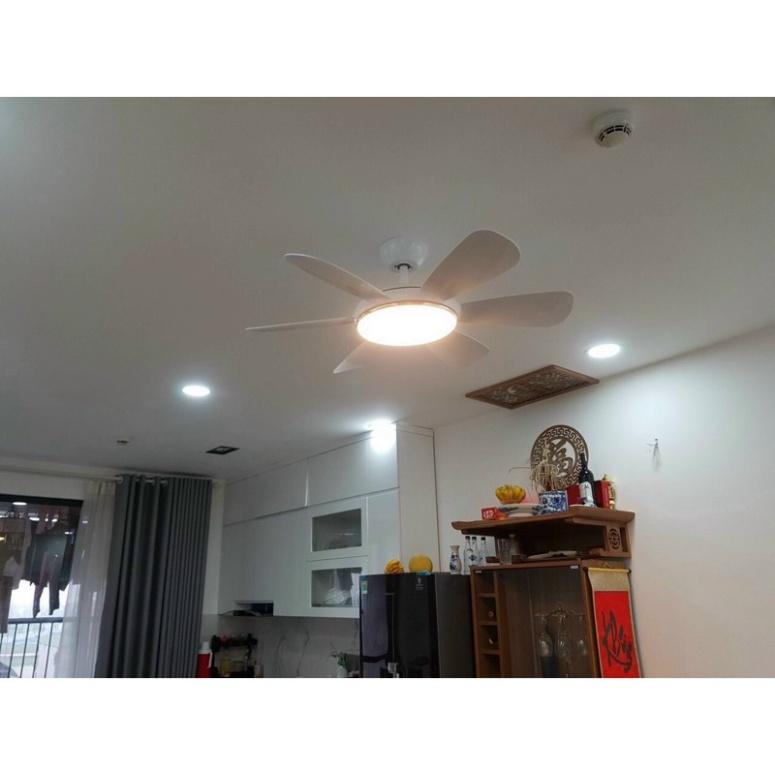 Quạt Trần nguyên nhân DC, Có Đèn LED, nguyên nhân 6 tiêu chuẩn cấp độ Gió Công Xuất 90W Tặng Móc cao su đặc Treo