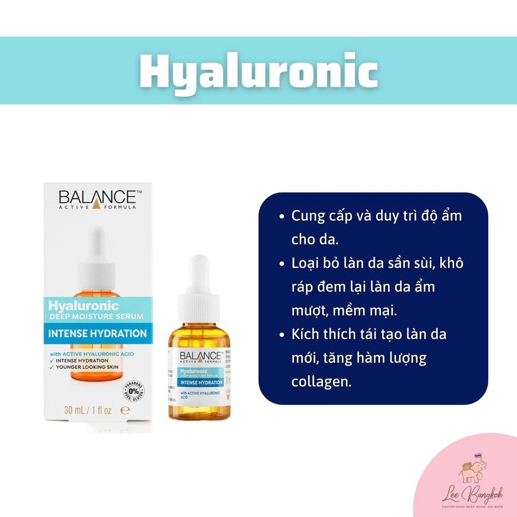 Serum dưỡng da Vitamin C, Hyaluronic, Niacinamide, Gold Collagen Balance Anh giúp sáng da, mờ thâm, dưỡng ẩm, trẻ hóa da - OZ Slim Store