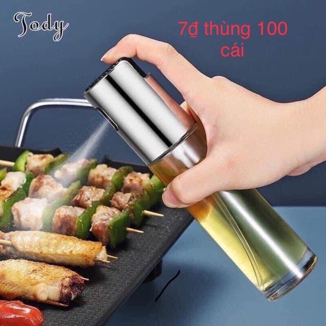 Chai xịt dầu ăn 100ml, chai thuỷ tinh nắp ionx