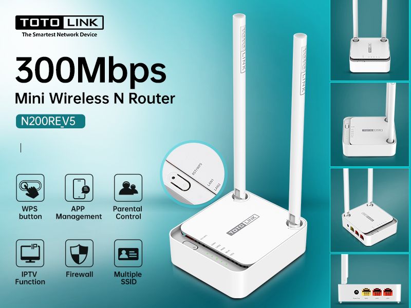 N200RE_V5 - Mini Router Wi-Fi chuẩn N 300Mbps