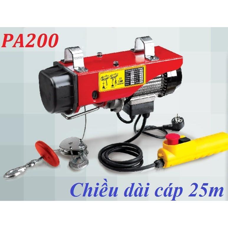 Máy Tời Điện 200kg, tời điện, máy tời 200kg, dây cáp 25m