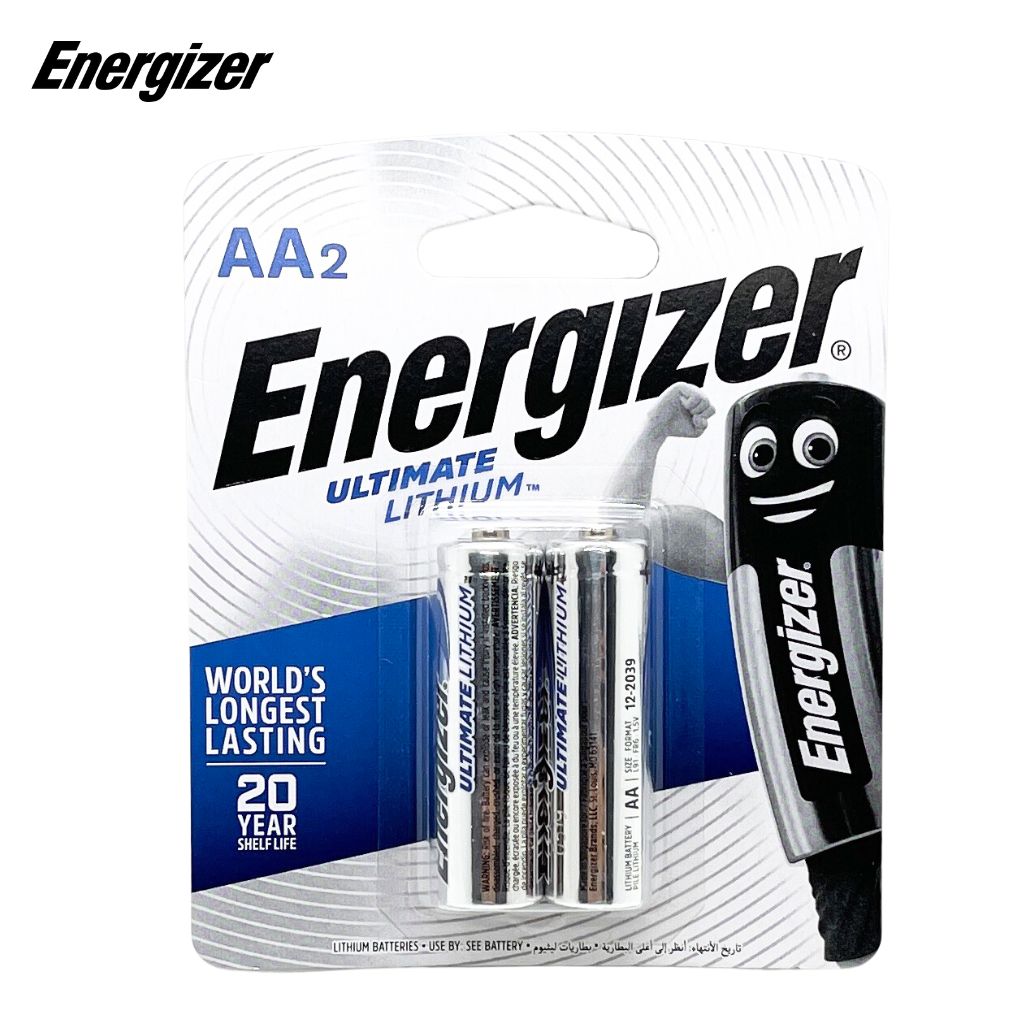 Vỉ 2 Viên Pin AA 1,5V ENERGIZER Lithium Ultimate Siêu nhẹ , Siêu bền bỉ - Hàng chính hãng