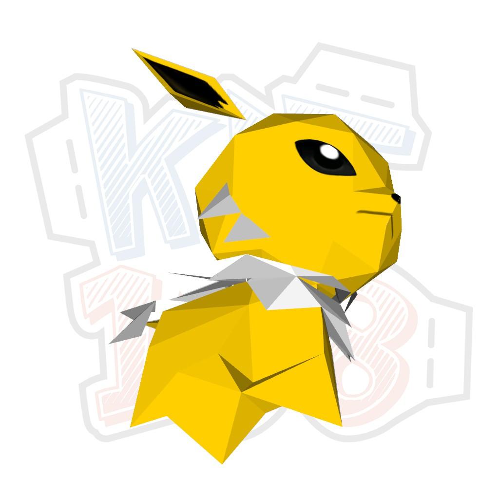 Mô hình giấy Anime Game Pokemon Jolteon Chibi