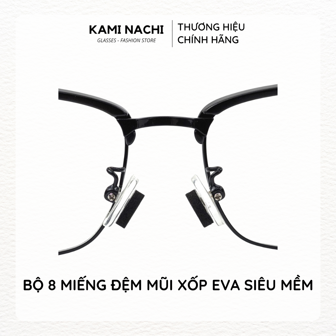 Bộ 8 miếng đệm mũi chống trượt cho kính bằng mút xốp eva siêu mềm KAMI NACHI