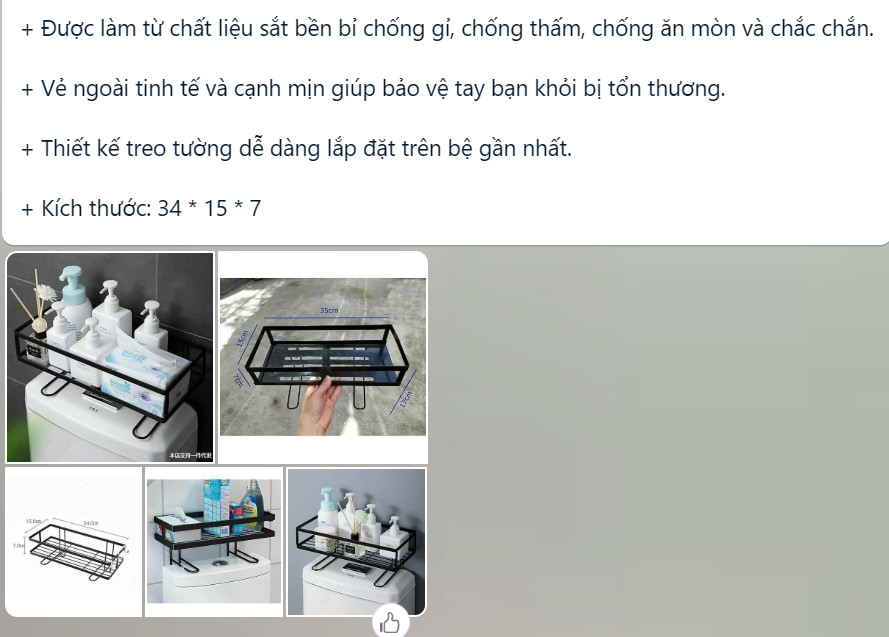 Kệ Sắt Để Đồ Gọn Đẹp Trên Bồn Cầu