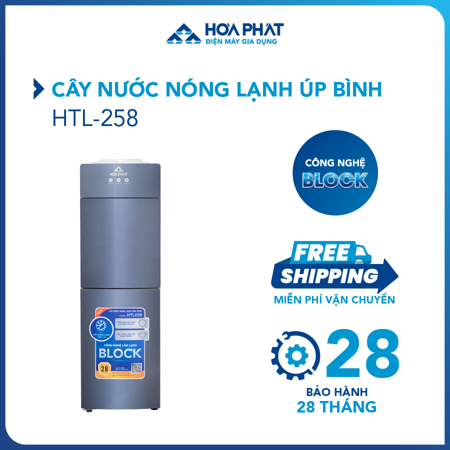 Cây Nước Nóng Lạnh Úp Bình Hòa Phát HTL258 - Bảo hành 28 tháng - Hàng chính hãng