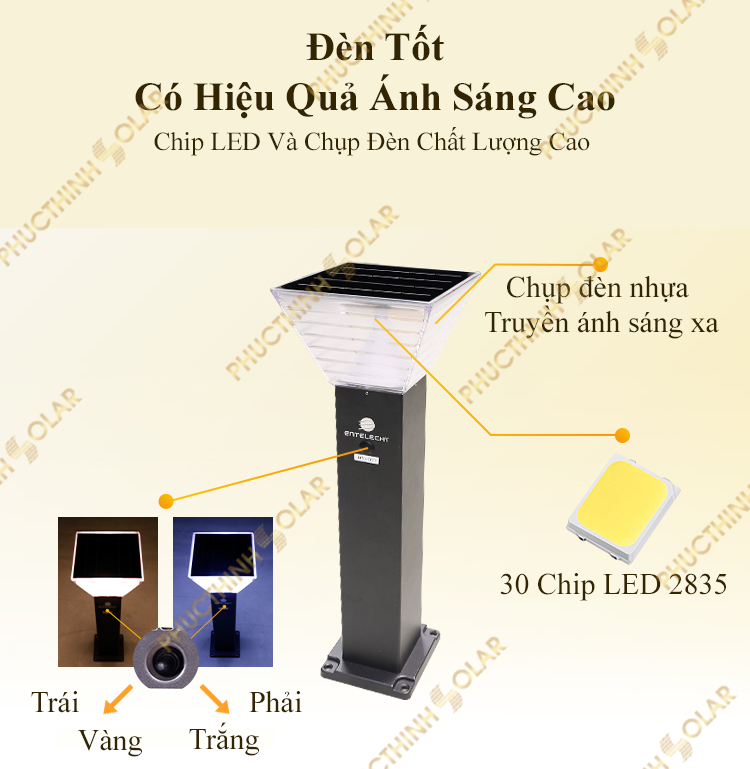 Đèn Sân Vườn Đèn Trang Trí Sân Vườn Năng Lượng Mặt Trời 5W V800 Chống Nước IP65 | Phúc Thịnh Solar