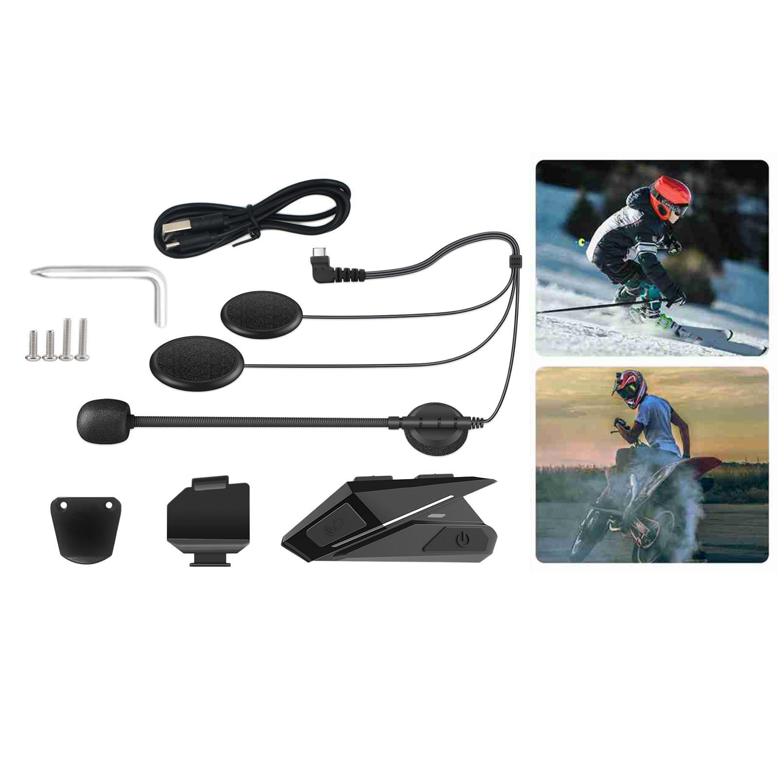 Motorcycle Bluetooth 5.0 Headset Connect to Interphone for Driving Riding